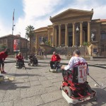 Le wheelchair in piazza per l’Unione italiana lotta alla distrofia muscolare