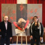Quadro donato alla città contro la violenza alle donne, l’iniziativa di Rita Vinci e del pittore Lo Cascio